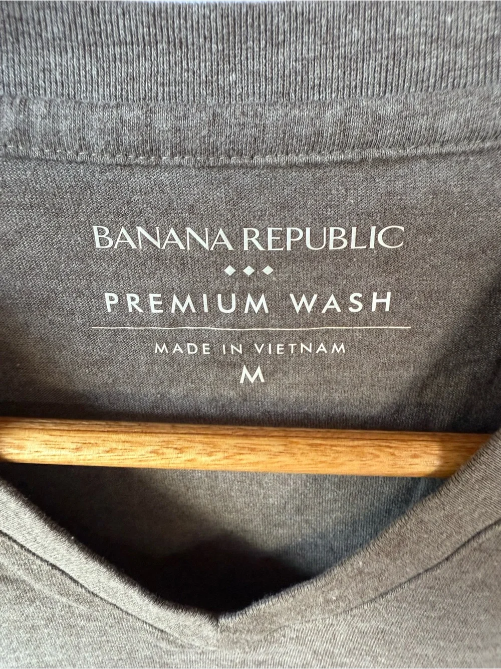 Banana Republic Men's V-Neck Tee in Olive
